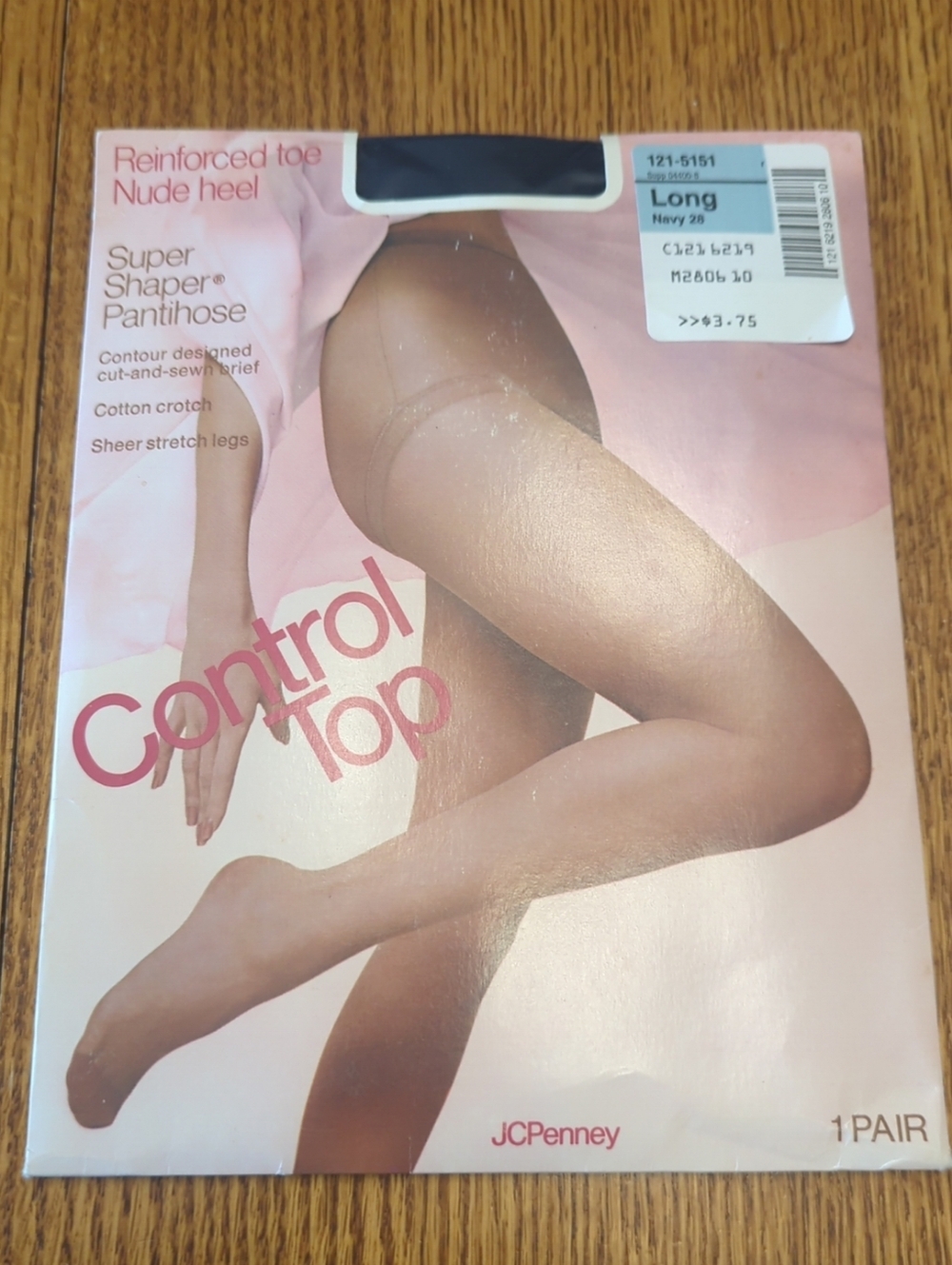 Vintage │ JCPenney │ Control Top Super Shaper Pantihose │ Long│ Navy